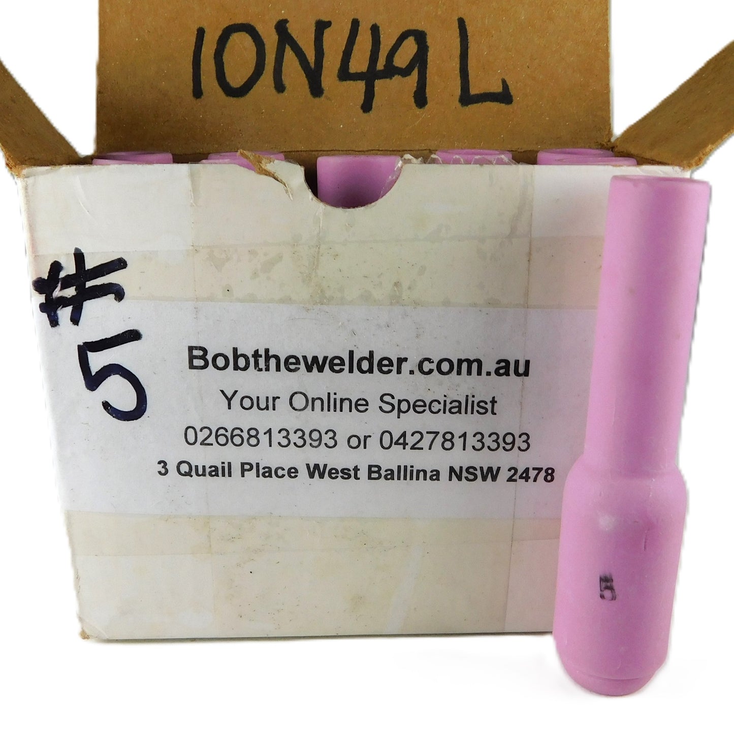 #6L-10N48L Gas Cups WP-17.18.26 Alumina Ceramic Cups-Nozzles 10Pc