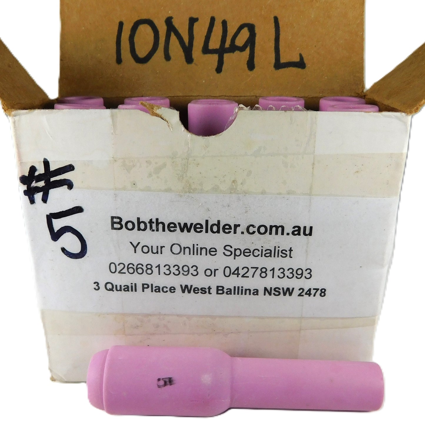 #5L TIG Gas Cups WP-17.18.26 10N49L Alumina Ceramic Cups-Nozzles 10Pc