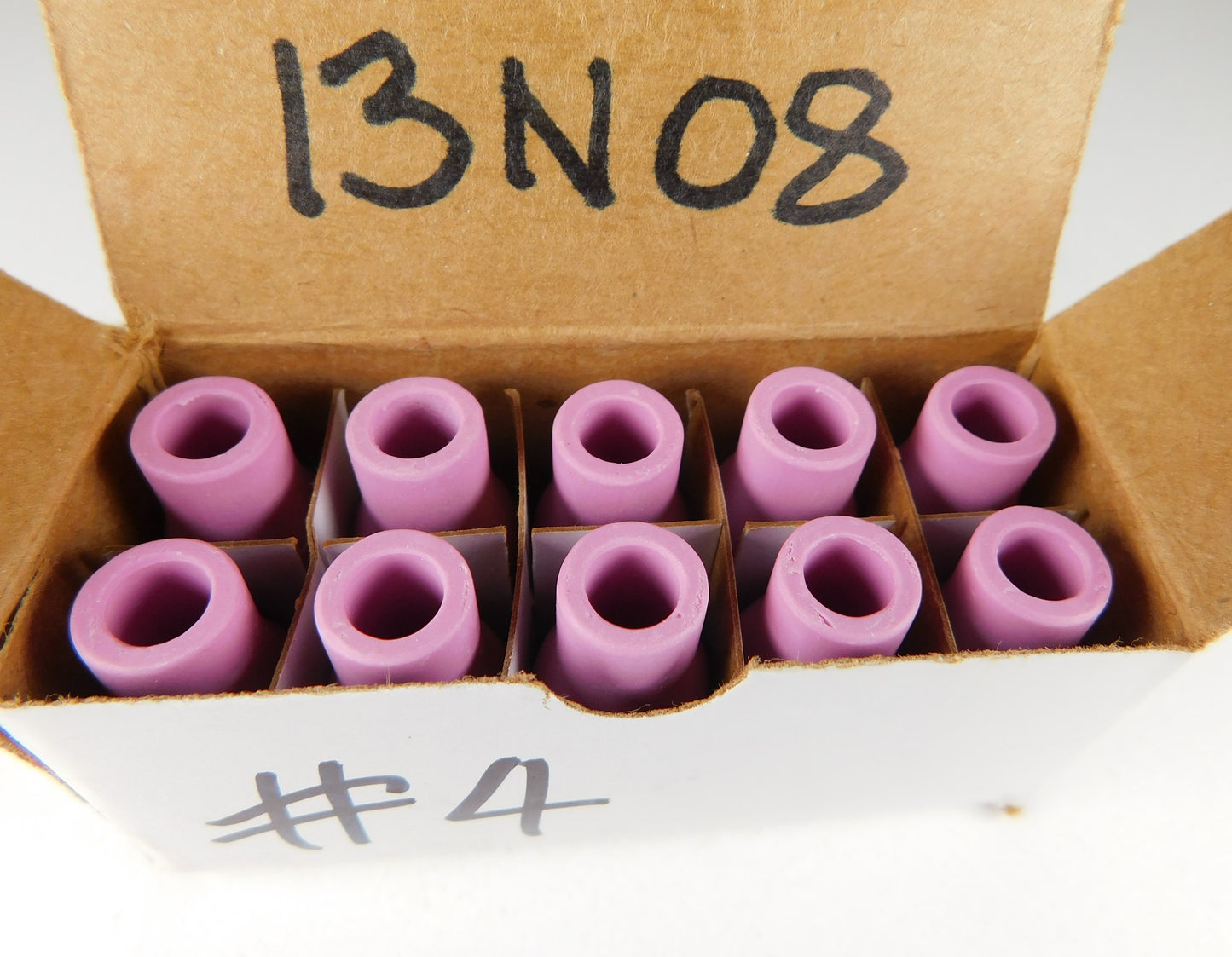 #4 TIG Gas Cups WP-9.20.24.25 13N08 Alumina Ceramic Cups-Nozzles 10Pc