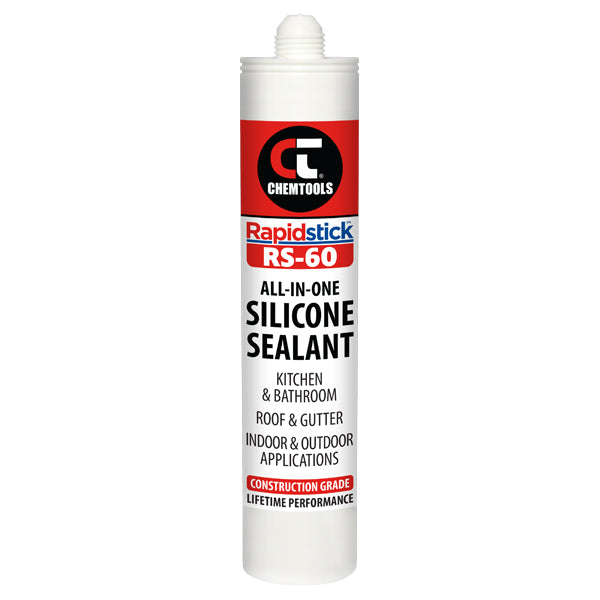 Rapidstick™ RS60 All-In-One Silicone Sealant 300ml Cartridge (SILVER) 24/Carton