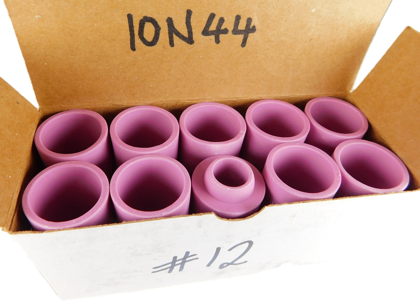 #12 TIG Gas Cups WP-17.18.26 10N44 Alumina Ceramic Cups-Nozzles 10Pc