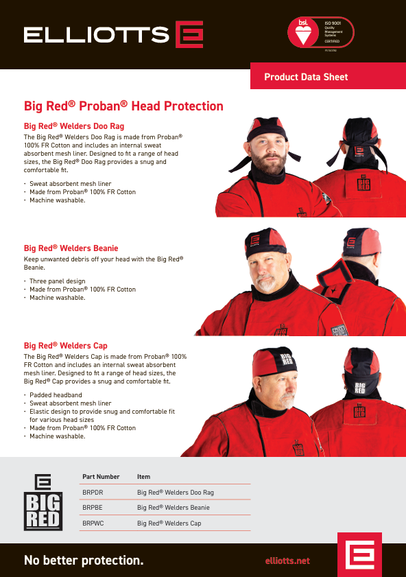 Big Red® Proban® Welders Doo Rag BRPDR