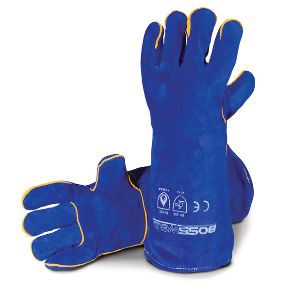 Welding Gloves Bossweld Blue Comfort Large 12Pair 700210