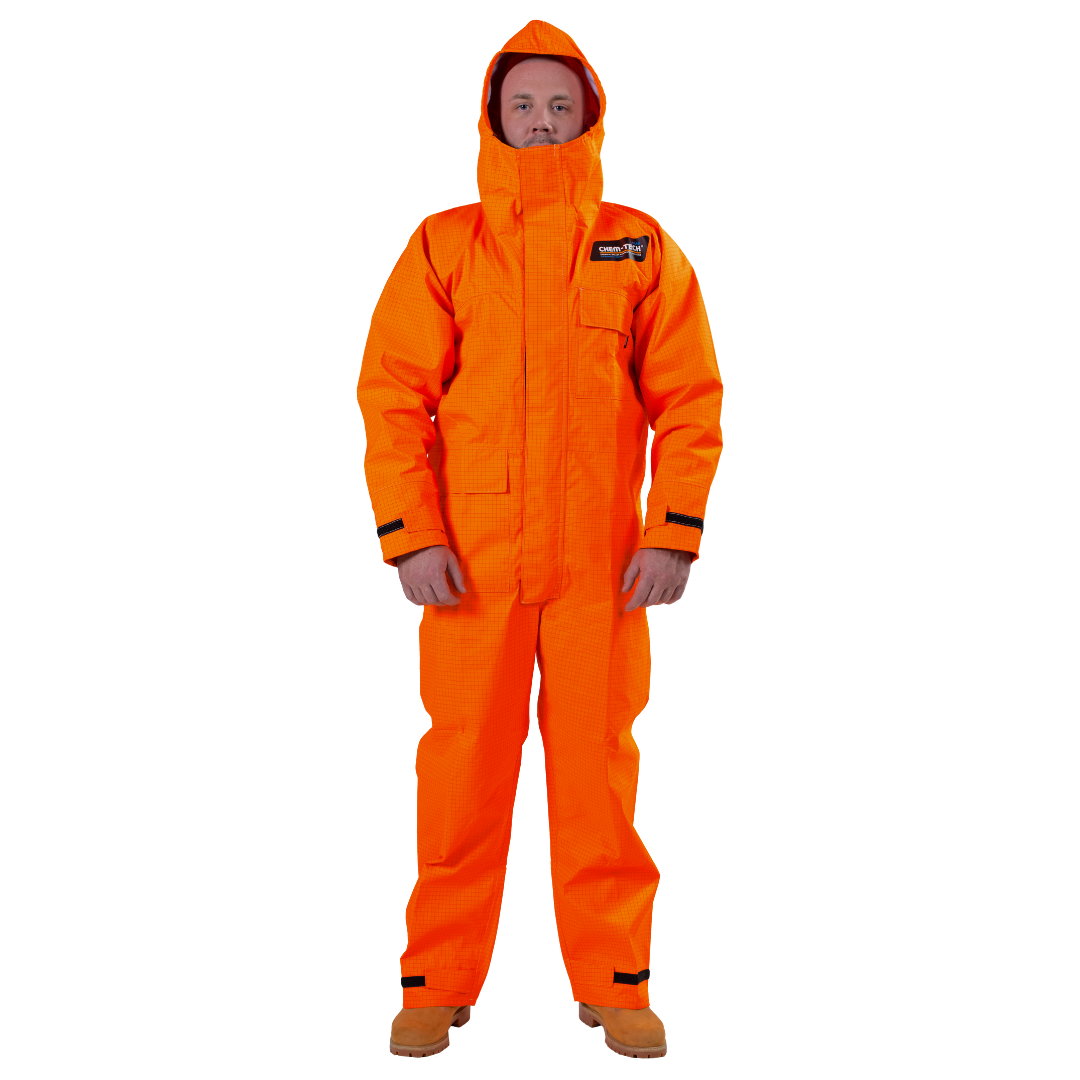 Chem-Tech® Coverall with Full Face Mask Hood CTCA110XL Extra Large