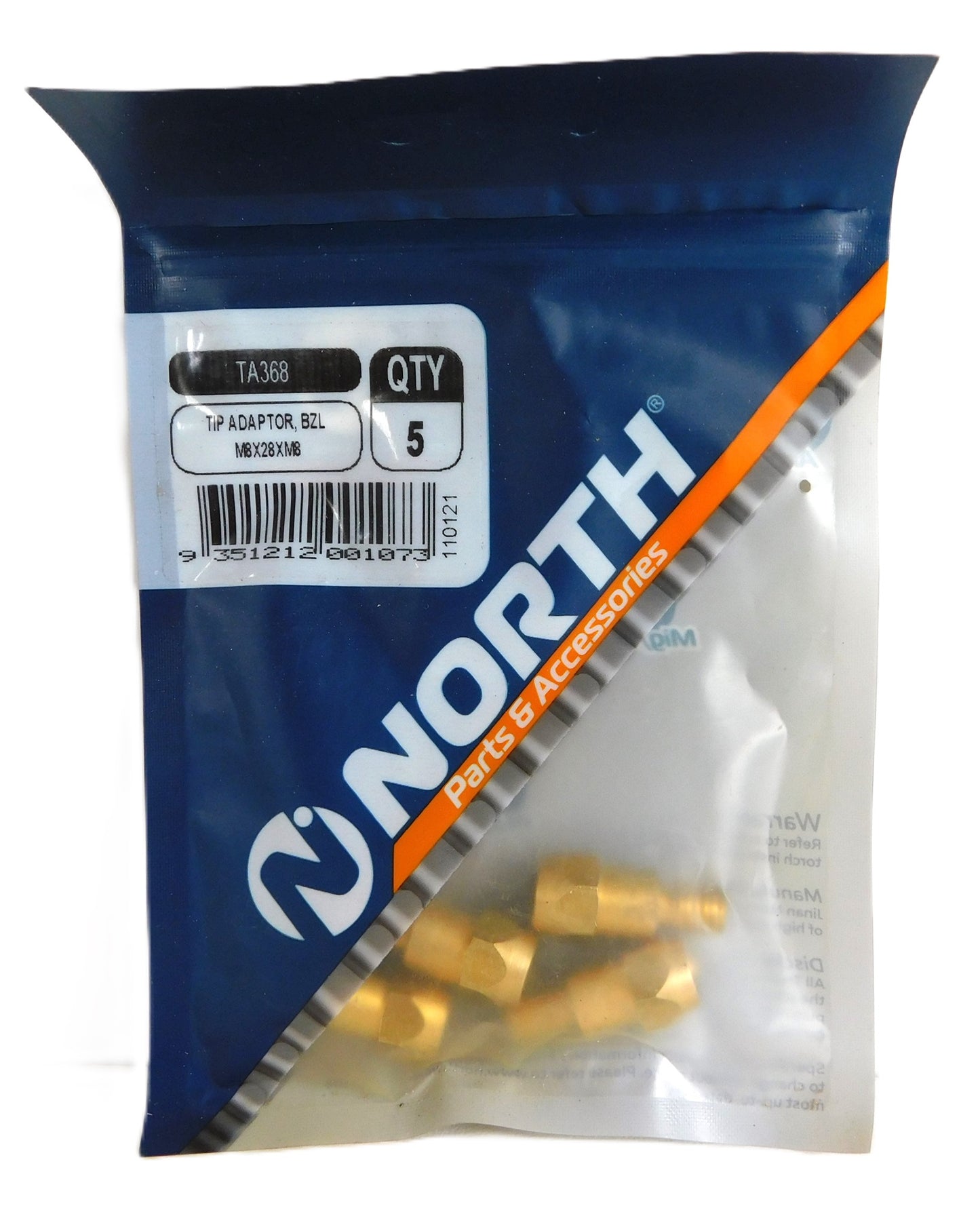 MB36 MIG Tip Holder Binzel Style MB36 M8 SHORT 92.03.36.M8S (M8 x M8) 5Pcs