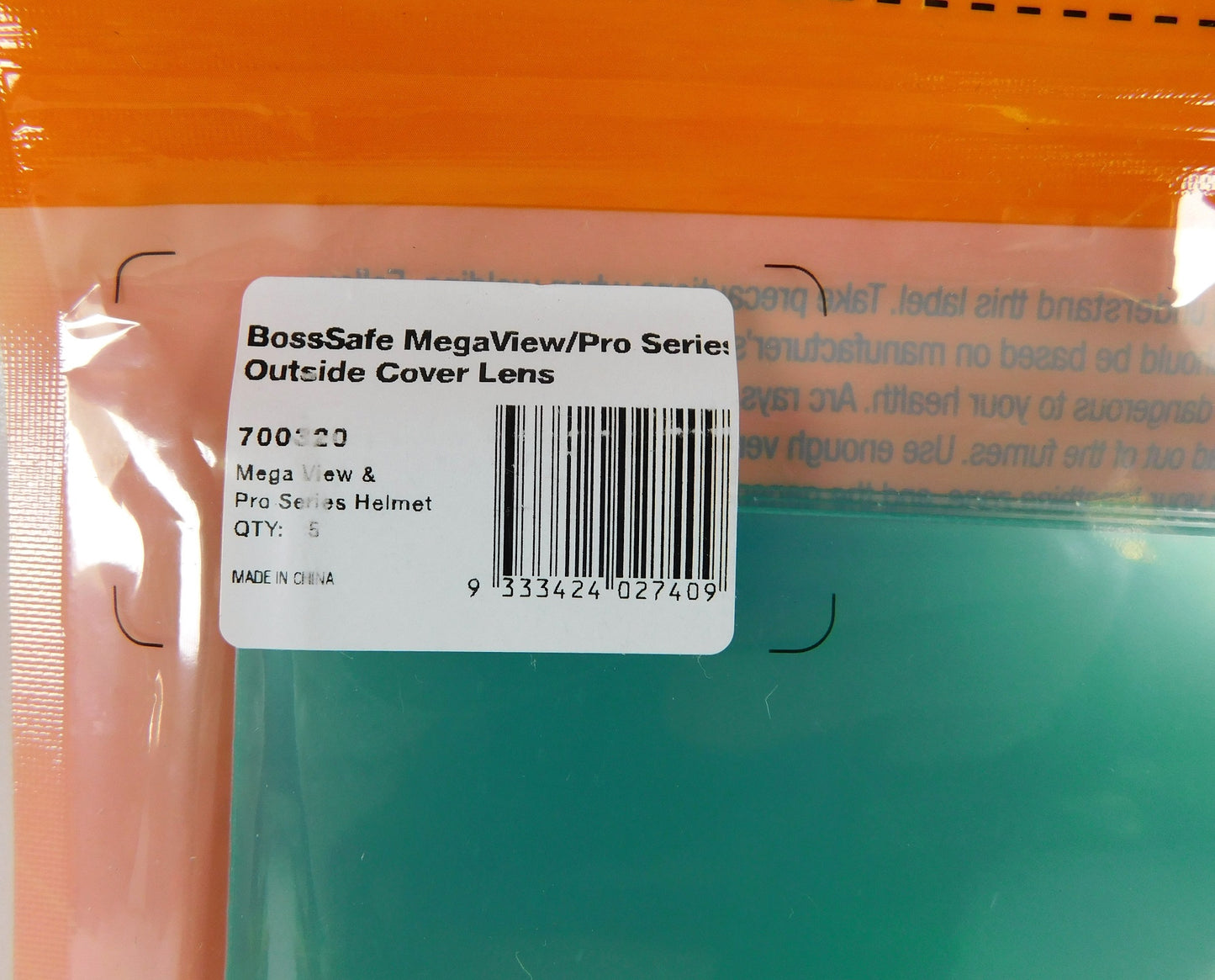 133x114mm Welding Helmet Lens Mega View & Pro Series Outer 700320 5Pcs.