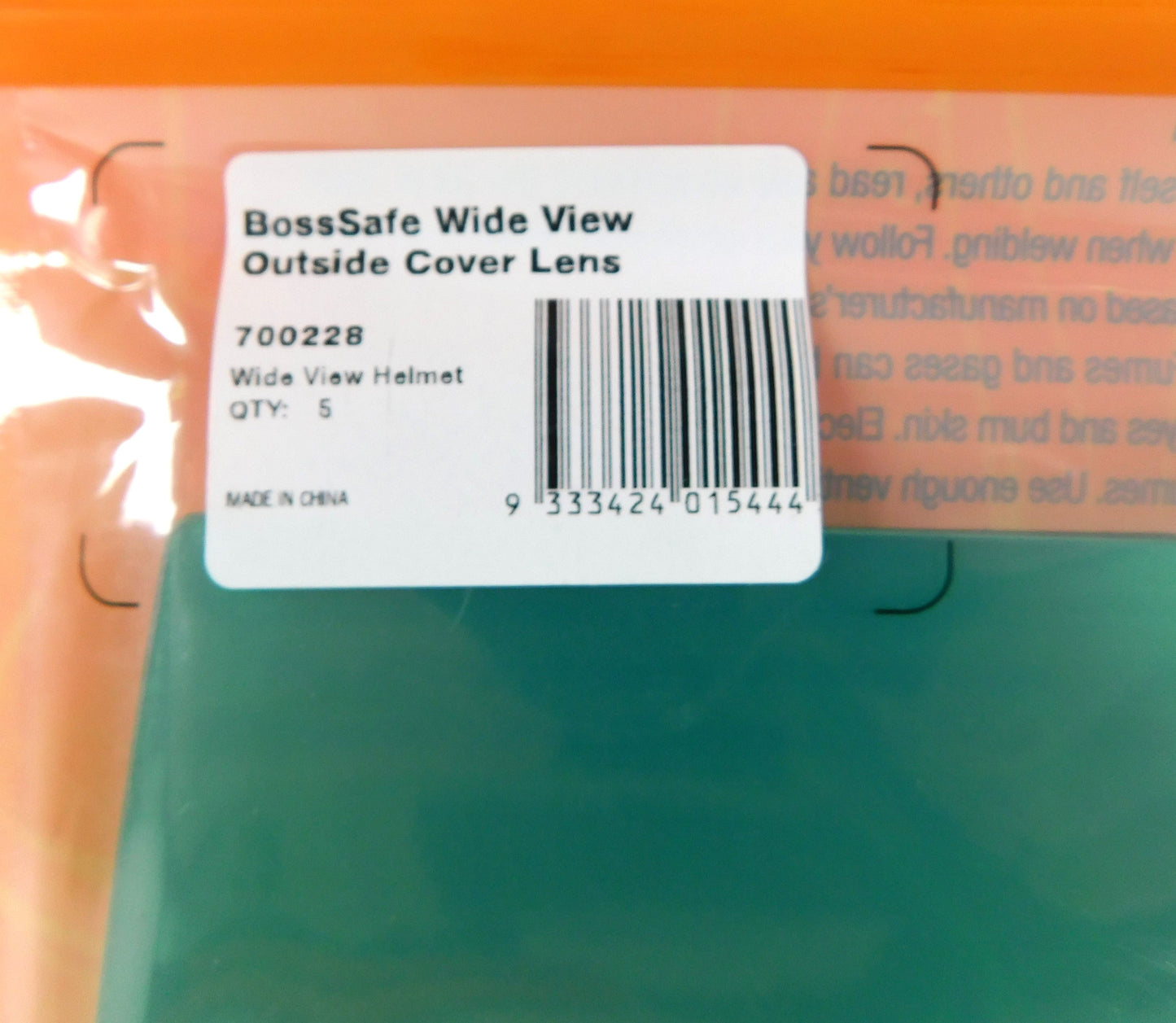 120x100mm Wide View OUTER Welding Helmet Lens 700228 5 Pcs.