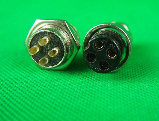 Plug 4 Pin Male & Female Plug & Socket.