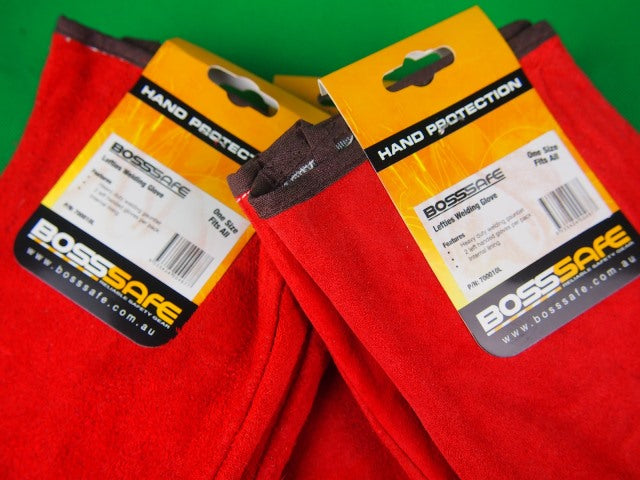 Left Handed Welding Gloves Red Large 10Pairs 
