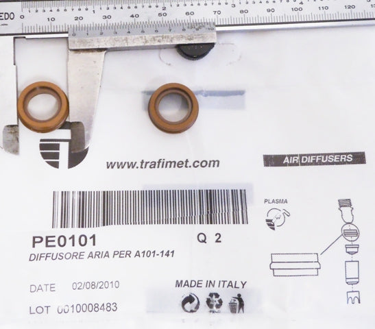 A101-A141 Swirl Ring PE0101 Qty 2 Plasma Cutter Spares