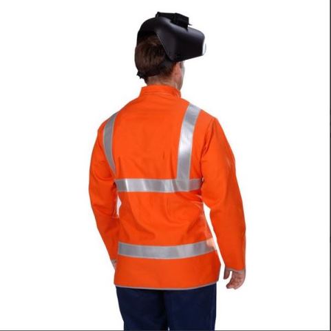 HI VIZ Orange Proban® High Visibility Welding Jacket Large