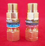 Gas Hose Fittings Flashback Torch End TWIN PACK Bossweld 400133