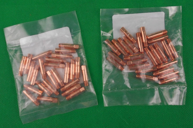 MIG Contact Tips 50Pcs 0.8mm x 25.0L 11-30 Tweco/Lincoln Style