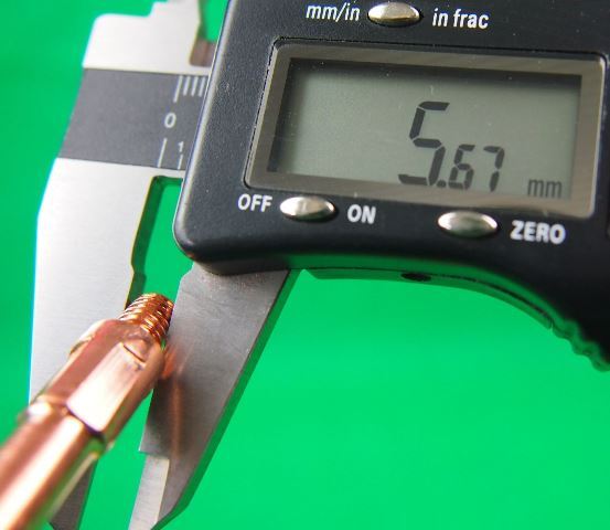 1.2mm OTC Hi Temp MIG Tips 45.0 100Pcs CUCRZR