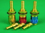 Gas Hose Fittings 3Pc Quick Fitting Water Gas & Air Mixed Colour