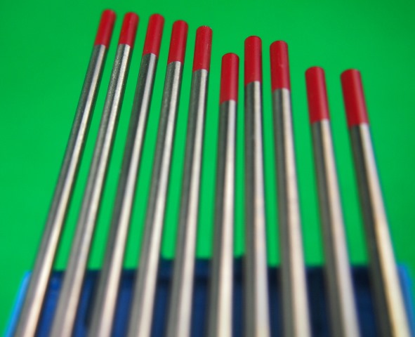 Tungsten Electrodes Thoriated 1.6mm 2% RED Tip AC/DC WT20