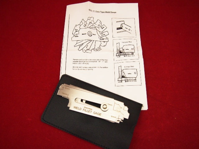 Weld Measuring Tools-Fillet Welding Gauge Metric #800112