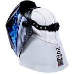 Welder's Hoods Blue Max Cap & Nape Chrome Leather WC1NP9