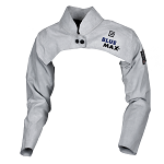 Chrome Leather Welders Sleeves with Yoke Blue Max