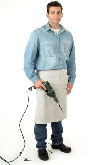 A4 Apron 609mm x 609mm Chrome Leather Blue Max