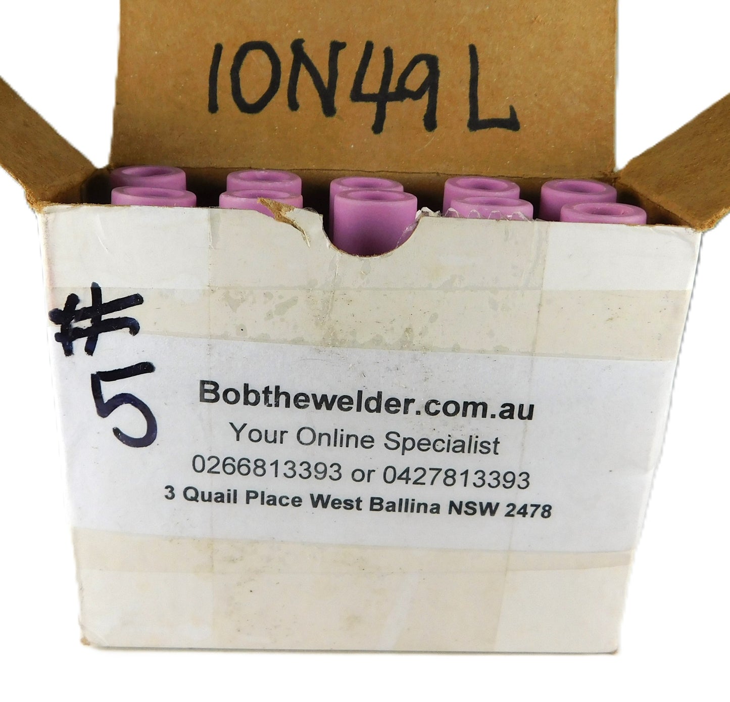 #5L TIG Gas Cups WP-17.18.26 10N49L Alumina Ceramic Cups-Nozzles 10Pc