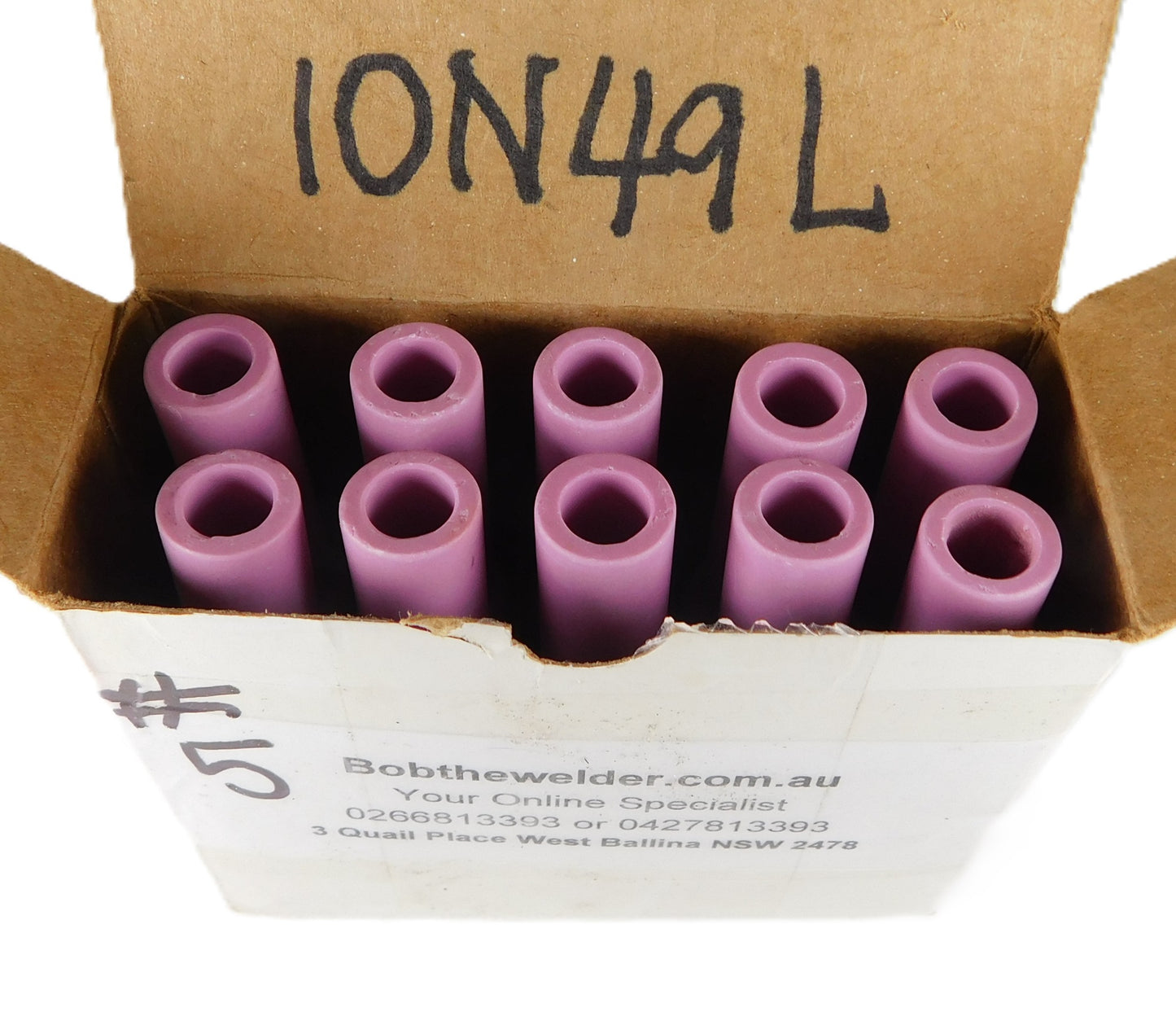 #5L TIG Gas Cups WP-17.18.26 10N49L Alumina Ceramic Cups-Nozzles 10Pc