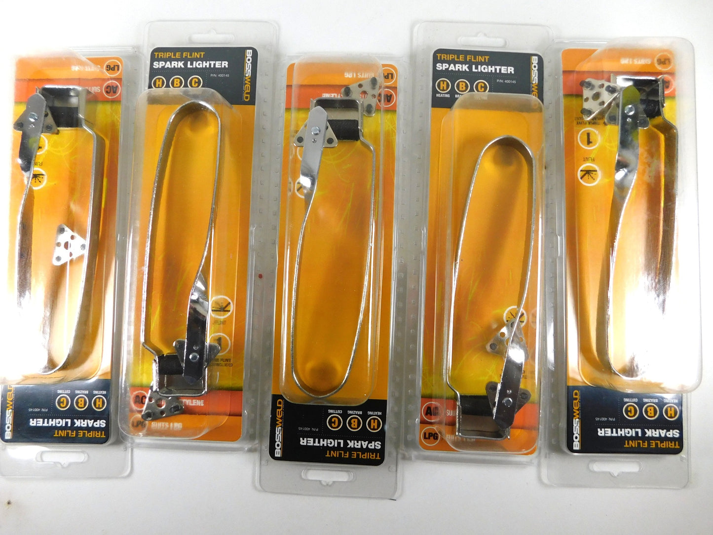 SPARK LIGHTER/Gas Spark Lighters THREE FLINT 400145 5Pcs