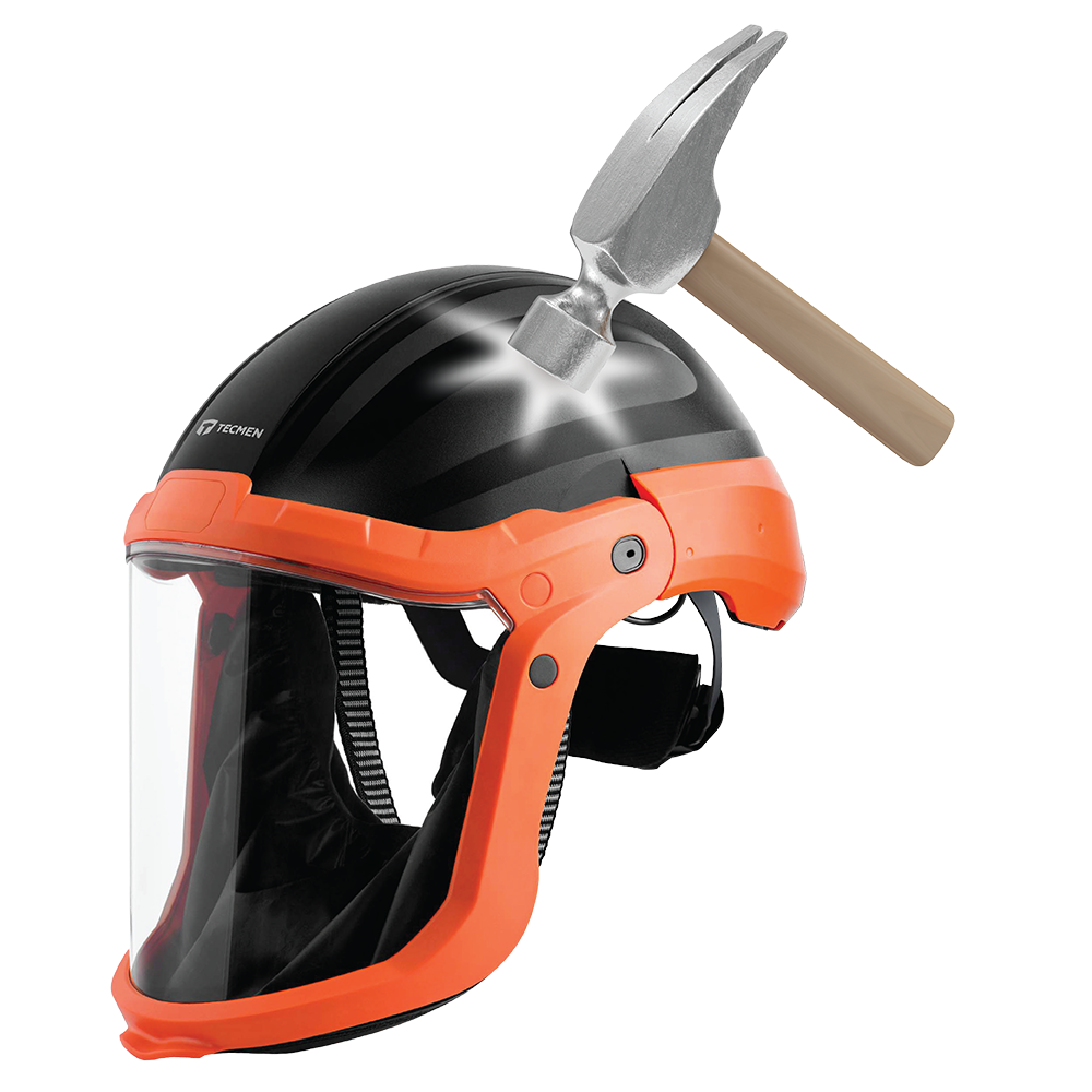 Tecmen PAPR Freflow V1 Face Shield G20-V Hardhat 703420