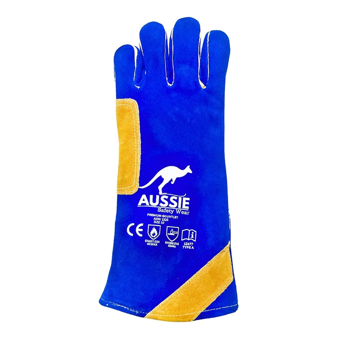 LARGE AUSSIE Welding Gloves Premium Leather ASW1325 Large