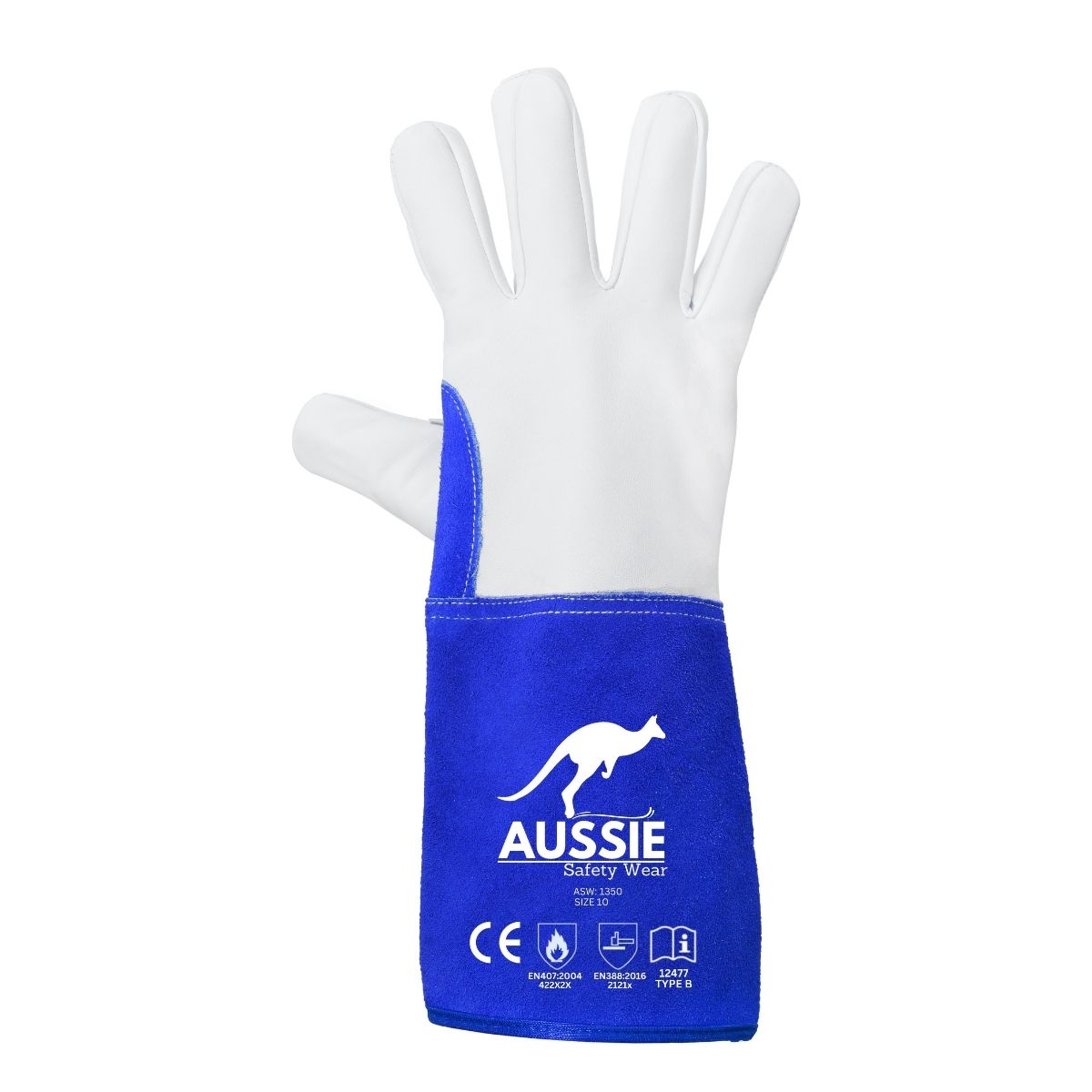 Tig Welding Gloves Premium split cowhide leather ASW1350 Large