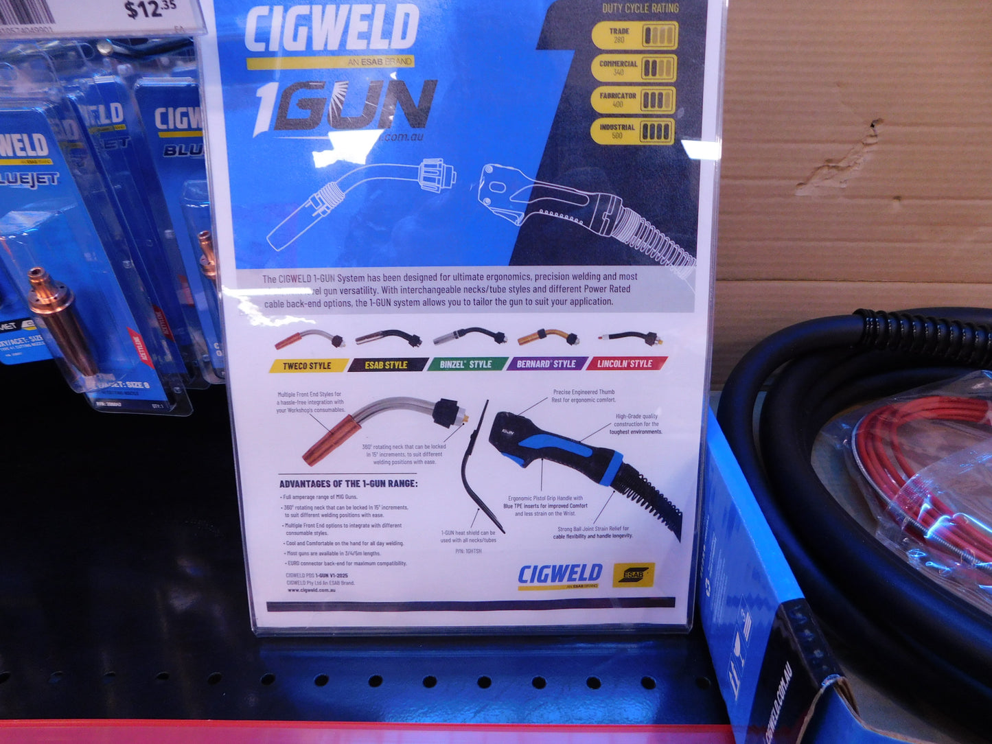 MIG Guns CIGWELD 1-GUN - Trade 280 Cable 3.0mtr 1G280E3C