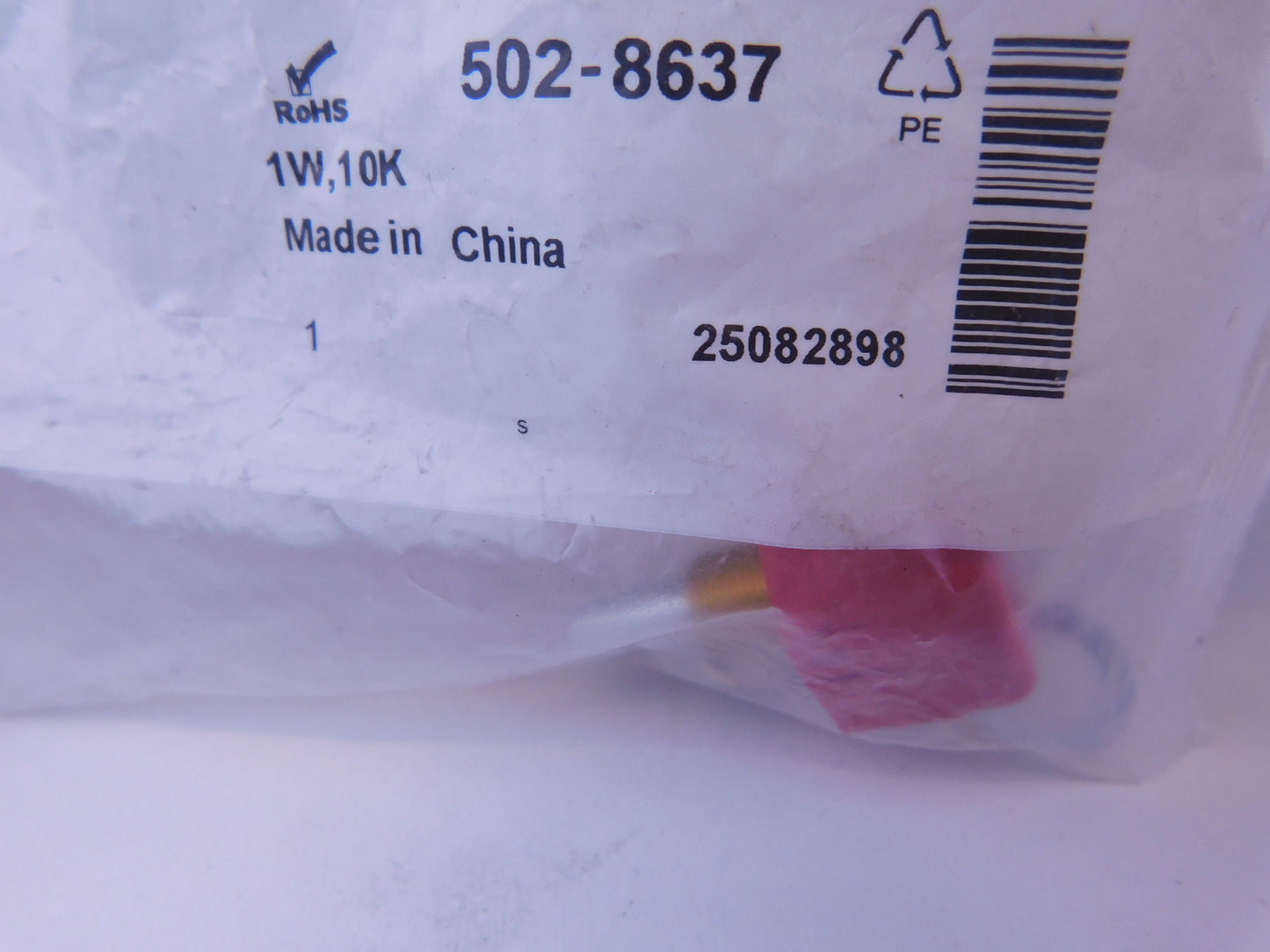 Potentiometer 1W, 10K 1 Turn 502-8637