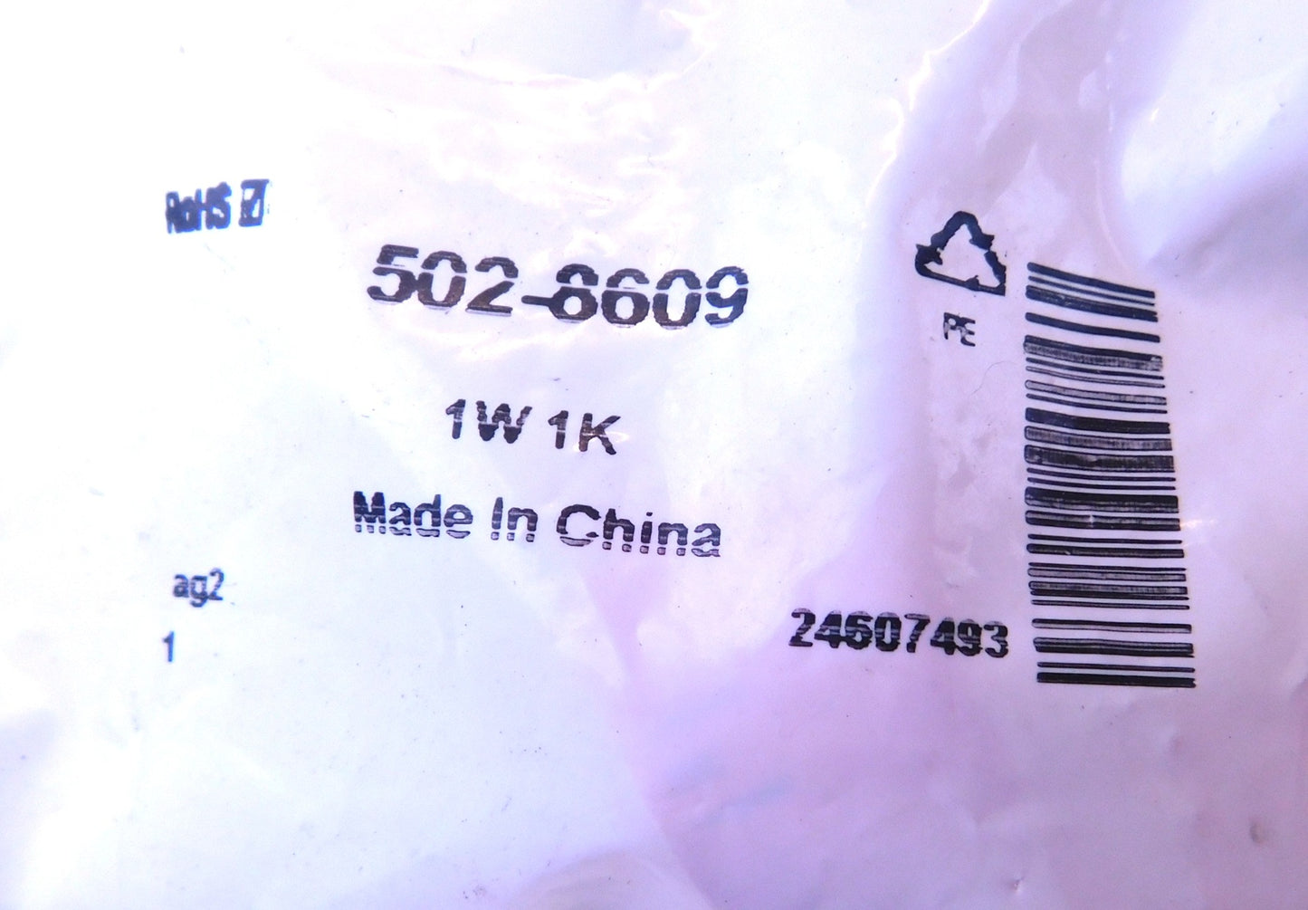 Potentiometer 1W, 1K 1 Turn 502-8609