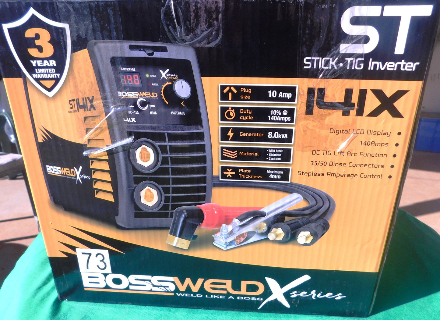 Refurbished Bossweld X-Series ST 141X Inverter MMA/TIG Welder 240V 10A 691141