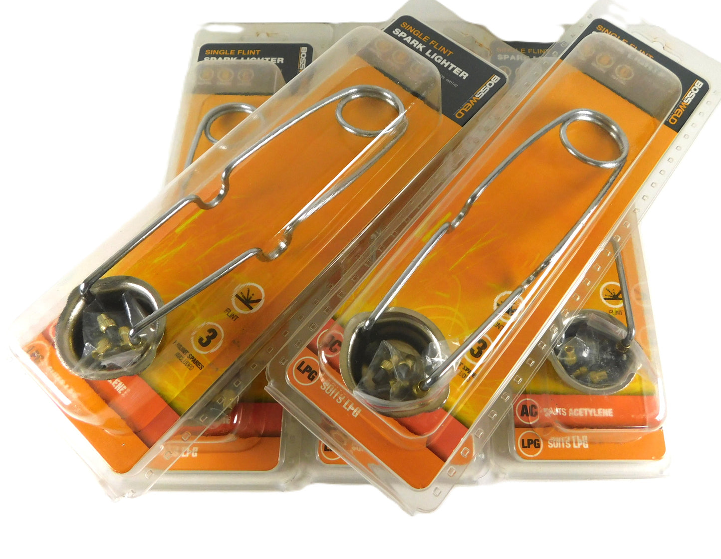 SPARK LIGHTER/Gas Spark Lighters - SINGLE FLINT 400142 x 5Pcs
