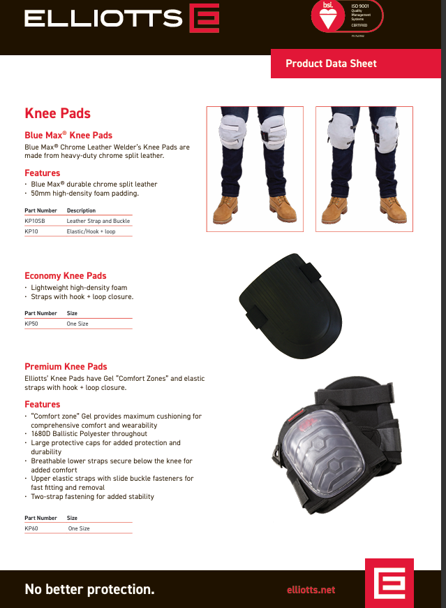Premium Knee Pads with Gel Cushion KP60