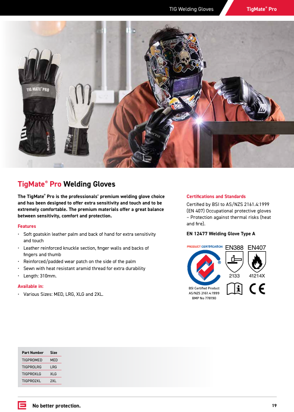 TigMate PRO TIG Welding Gloves Medium