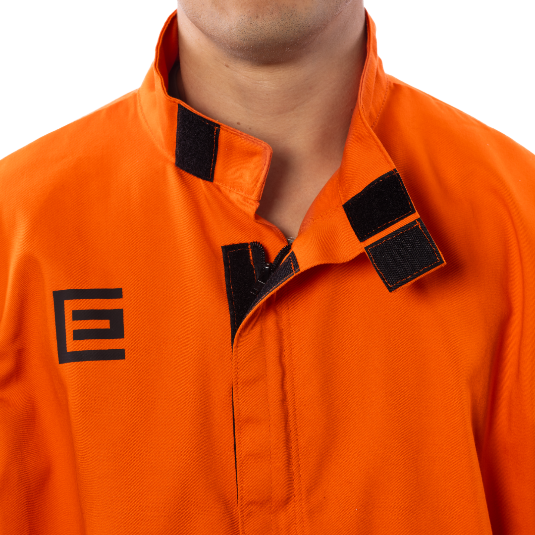 WAKATAC HI VIZ Proban Welders Jacket, leather sleeves, reflective trim ...