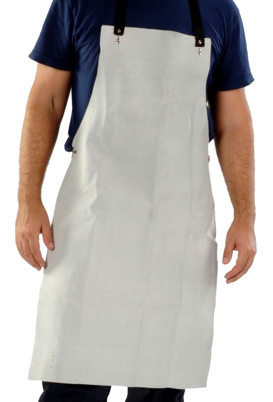 A1 Apron Chrome Leather 1050mm x 600mm Blue Max