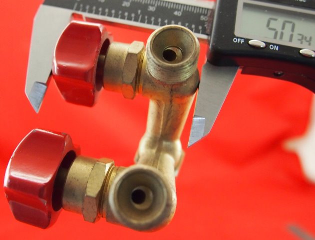 Twin Hose Joiner "Y" connector  LH Fuel/LPG/Acet with Taps
