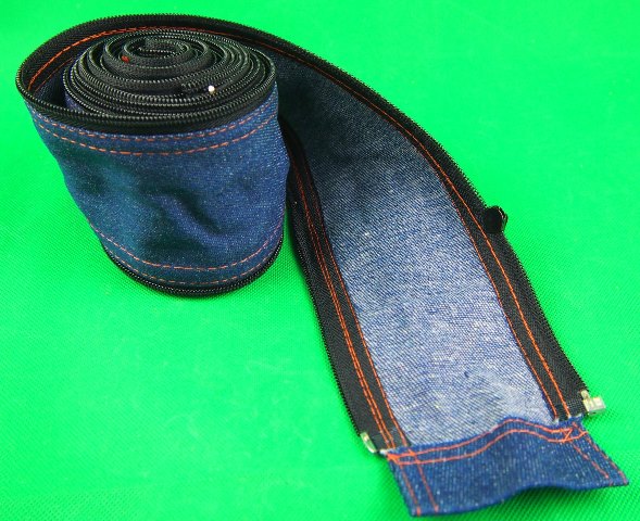 Cable Cover 3.0mtr 75mm Cotton Denim Zipper