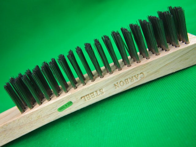 Wire Brush Carbon Steel Wood handle 4 Row 500080
