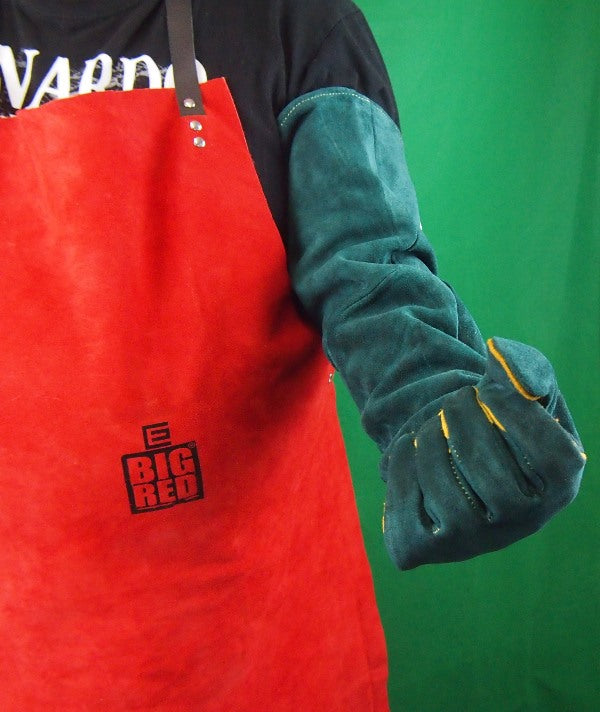 XT Left-Handed-Welding-Gloves-GREEN-Long