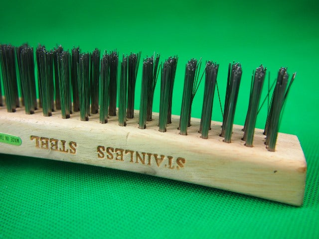 Wire Brush Stainless Steel Wood handle 4 Row 500081