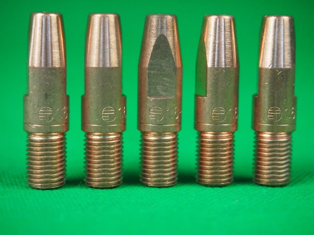 MIG Contact Tips Trafimet Maxi 1.6  M9  10.0 Dia 38mm Long 7Pcs MD0250-86