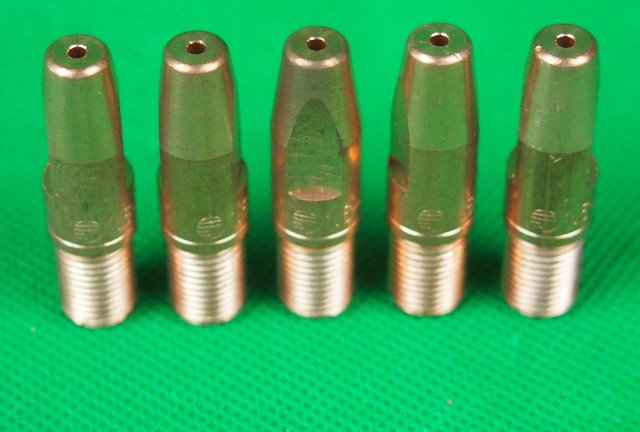 MIG Contact Tips Trafimet Maxi 1.6  M9  10.0 Dia 38mm Long 7Pcs MD0250-86