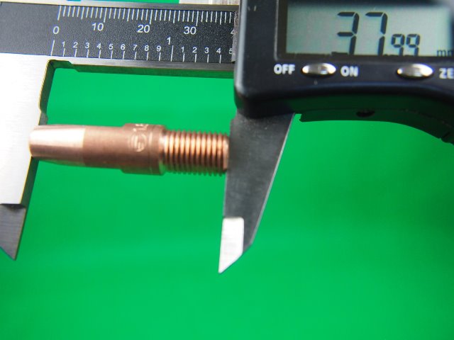 MIG Contact Tips Trafimet Maxi 1.6  M9  10.0 Dia 38mm Long 7Pcs MD0250-86