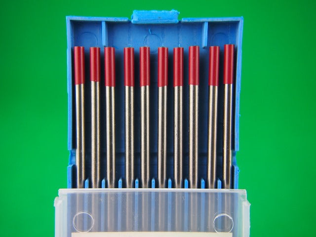 Tungsten Electrodes Thoriated 1.0mm 2% RED Tip AC/DC WT20